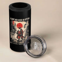 Flight was Never an Option Samurai Penguin Japanese 4 in 1 Can Cooler Tumbler Vintage Graphic Ukiyo-e Art Funny