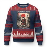 Flight was Never an Option Samurai Penguin Japanese Ugly Christmas Sweater Vintage Graphic Ukiyo-e Art Funny