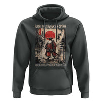 Flight was Never an Option Samurai Penguin Japanese Hoodie Vintage Graphic Ukiyo-e Art Funny