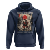 Flight was Never an Option Samurai Penguin Japanese Hoodie Vintage Graphic Ukiyo-e Art Funny