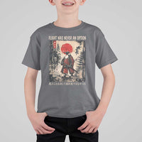 Flight was Never an Option Samurai Penguin Japanese T Shirt For Kid Vintage Graphic Ukiyo-e Art Funny