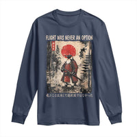 Flight was Never an Option Samurai Penguin Japanese Long Sleeve Shirt Vintage Graphic Ukiyo-e Art Funny