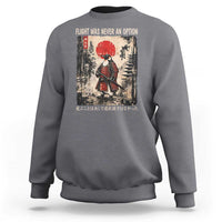 Flight was Never an Option Samurai Penguin Japanese Sweatshirt Vintage Graphic Ukiyo-e Art Funny