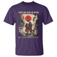 Flight was Never an Option Samurai Penguin Japanese T Shirt Vintage Graphic Ukiyo-e Art Funny