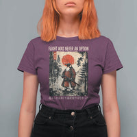Flight was Never an Option Samurai Penguin Japanese T Shirt For Women Vintage Graphic Ukiyo-e Art Funny