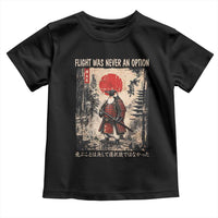 Flight was Never an Option Samurai Penguin Japanese Toddler T Shirt Vintage Graphic Ukiyo-e Art Funny