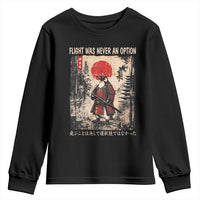 Flight was Never an Option Samurai Penguin Japanese Youth Sweatshirt Vintage Graphic Ukiyo-e Art Funny