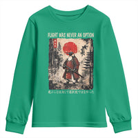 Flight was Never an Option Samurai Penguin Japanese Youth Sweatshirt Vintage Graphic Ukiyo-e Art Funny