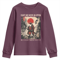 Flight was Never an Option Samurai Penguin Japanese Youth Sweatshirt Vintage Graphic Ukiyo-e Art Funny