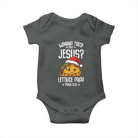 Funny Taco Christmas Baby Onesie Wanna Taco Bout Jesus Lettuce Pray Mark 16:15 - Wonder Print Shop