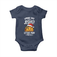Funny Taco Christmas Baby Onesie Wanna Taco Bout Jesus Lettuce Pray Mark 16:15 - Wonder Print Shop