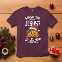 Funny Taco Christmas T Shirt Wanna Taco Bout Jesus Lettuce Pray Mark 16:15 - Wonder Print Shop