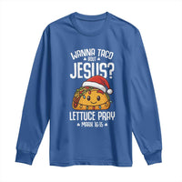 Funny Taco Christmas Long Sleeve Shirt Wanna Taco Bout Jesus Lettuce Pray Mark 16:15 - Wonder Print Shop