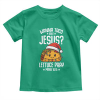 Funny Taco Christmas Toddler T Shirt Wanna Taco Bout Jesus Lettuce Pray Mark 16:15 - Wonder Print Shop