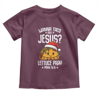 Funny Taco Christmas Toddler T Shirt Wanna Taco Bout Jesus Lettuce Pray Mark 16:15 - Wonder Print Shop