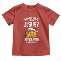 Funny Taco Christmas Toddler T Shirt Wanna Taco Bout Jesus Lettuce Pray Mark 16:15 - Wonder Print Shop