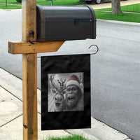 Funny Bigfoot Selfie Christmas Garden Flag Santa Reindeer Sasquatch Xmas - Wonder Print Shop