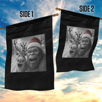 Funny Bigfoot Selfie Christmas Garden Flag Santa Reindeer Sasquatch Xmas - Wonder Print Shop