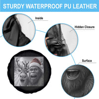 Funny Bigfoot Selfie Christmas Spare Tire Cover Santa Reindeer Sasquatch Xmas - Wonder Print Shop