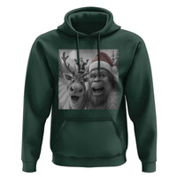 Funny Bigfoot Selfie Christmas Hoodie Santa Reindeer Sasquatch Xmas - Wonder Print Shop