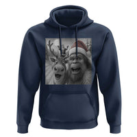 Funny Bigfoot Selfie Christmas Hoodie Santa Reindeer Sasquatch Xmas - Wonder Print Shop