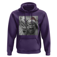 Funny Bigfoot Selfie Christmas Hoodie Santa Reindeer Sasquatch Xmas - Wonder Print Shop
