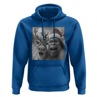 Funny Bigfoot Selfie Christmas Hoodie Santa Reindeer Sasquatch Xmas - Wonder Print Shop