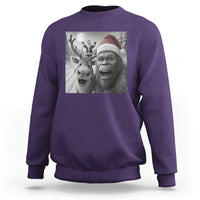 Funny Bigfoot Selfie Christmas Sweatshirt Santa Reindeer Sasquatch Xmas - Wonder Print Shop