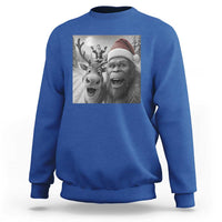 Funny Bigfoot Selfie Christmas Sweatshirt Santa Reindeer Sasquatch Xmas - Wonder Print Shop