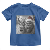 Funny Bigfoot Selfie Christmas Toddler T Shirt Santa Reindeer Sasquatch Xmas - Wonder Print Shop