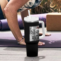 Funny Bigfoot Selfie Christmas Tumbler With Handle Santa Reindeer Sasquatch Xmas - Wonder Print Shop