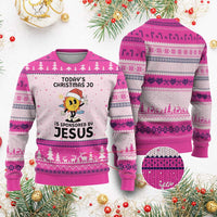 Funny Jesus Christian Xmas Ugly Christmas Sweater Today Is Good Mood Is Sponsored By Jesus - Wonder Print Shop