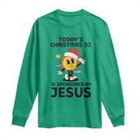 Funny Jesus Christian Christmas Long Sleeve Shirt Today Is Good Mood Is Sponsored By Jesus - Wonder Print Shop