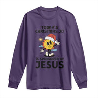 Funny Jesus Christian Christmas Long Sleeve Shirt Today Is Good Mood Is Sponsored By Jesus - Wonder Print Shop
