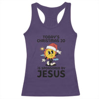 Funny Jesus Christian Christmas Racerback Tank Top Today Is Good Mood Is Sponsored By Jesus - Wonder Print Shop