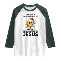Funny Jesus Christian Christmas Raglan Shirt Today Is Good Mood Is Sponsored By Jesus - Wonder Print Shop