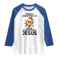 Funny Jesus Christian Christmas Raglan Shirt Today Is Good Mood Is Sponsored By Jesus - Wonder Print Shop