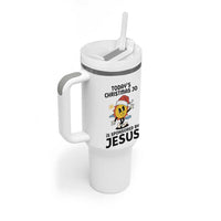 Funny Jesus Christian Christmas Tumbler With Handle Today Is Good Mood Is Sponsored By Jesus - Wonder Print Shop