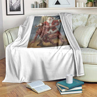 Funny Santa Basketball Throw Blanket Satan Christmas Meme - Wonder Print Shop