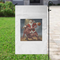 Funny Santa Basketball Garden Flag Satan Christmas Meme - Wonder Print Shop