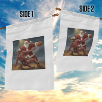 Funny Santa Basketball Garden Flag Satan Christmas Meme - Wonder Print Shop