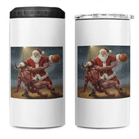 Funny Santa Basketball 4 in 1 Can Cooler Tumbler Satan Christmas Meme - Wonder Print Shop
