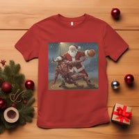 Funny Santa Basketball T Shirt Satan Christmas Meme - Wonder Print Shop