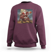 Funny Santa Basketball Sweatshirt Satan Christmas Meme - Wonder Print Shop