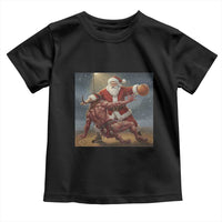 Funny Santa Basketball Toddler T Shirt Satan Christmas Meme - Wonder Print Shop
