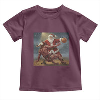 Funny Santa Basketball Toddler T Shirt Satan Christmas Meme - Wonder Print Shop