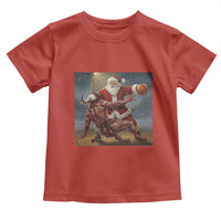 Funny Santa Basketball Toddler T Shirt Satan Christmas Meme - Wonder Print Shop