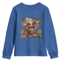 Funny Santa Basketball Youth Sweatshirt Satan Christmas Meme - Wonder Print Shop