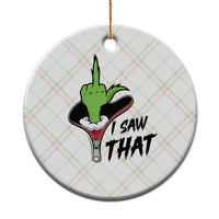 I Saw That Ceramic Ornament Funny Elf Hand Xmas - Wonder Print Shop