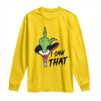 I Saw That Long Sleeve Shirt Funny Elf Hand Christmas - Wonder Print Shop